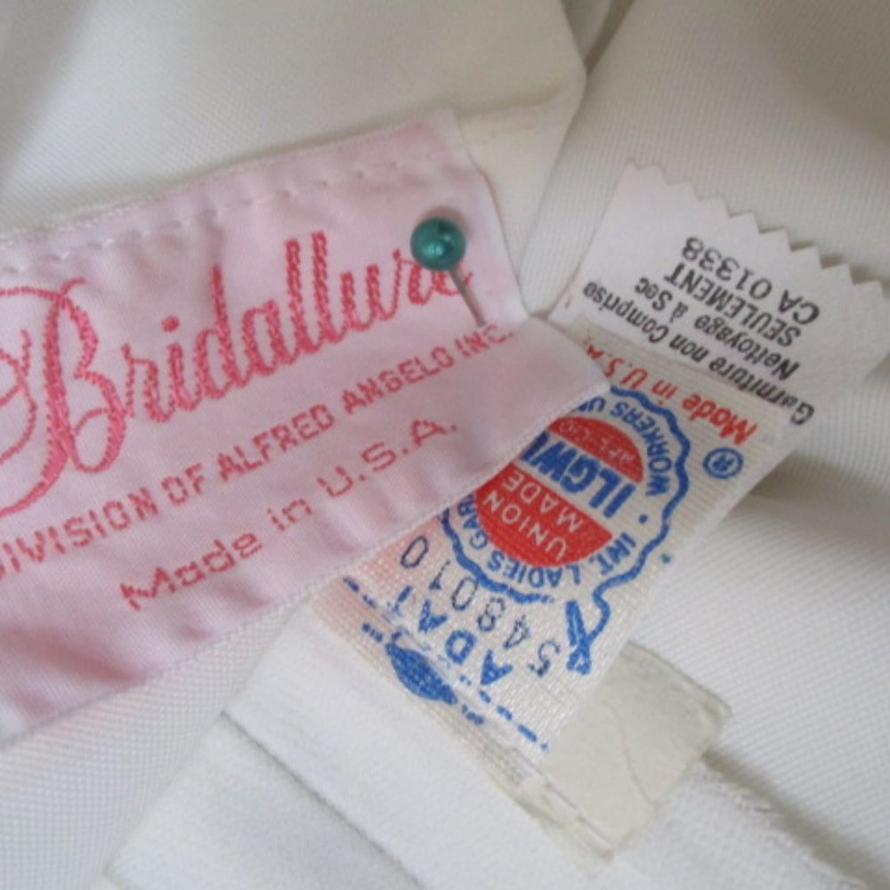 50s Organza Ruffle Wedding Dress gown Vintage - Picture 6 of 8